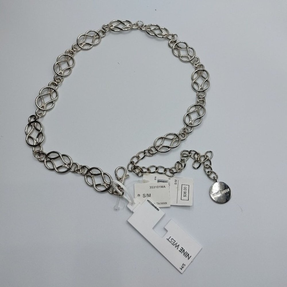 Nine West Silver Tone Belt NWT